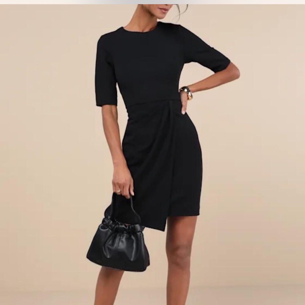 Lulu's Classic Black Mini Dress
